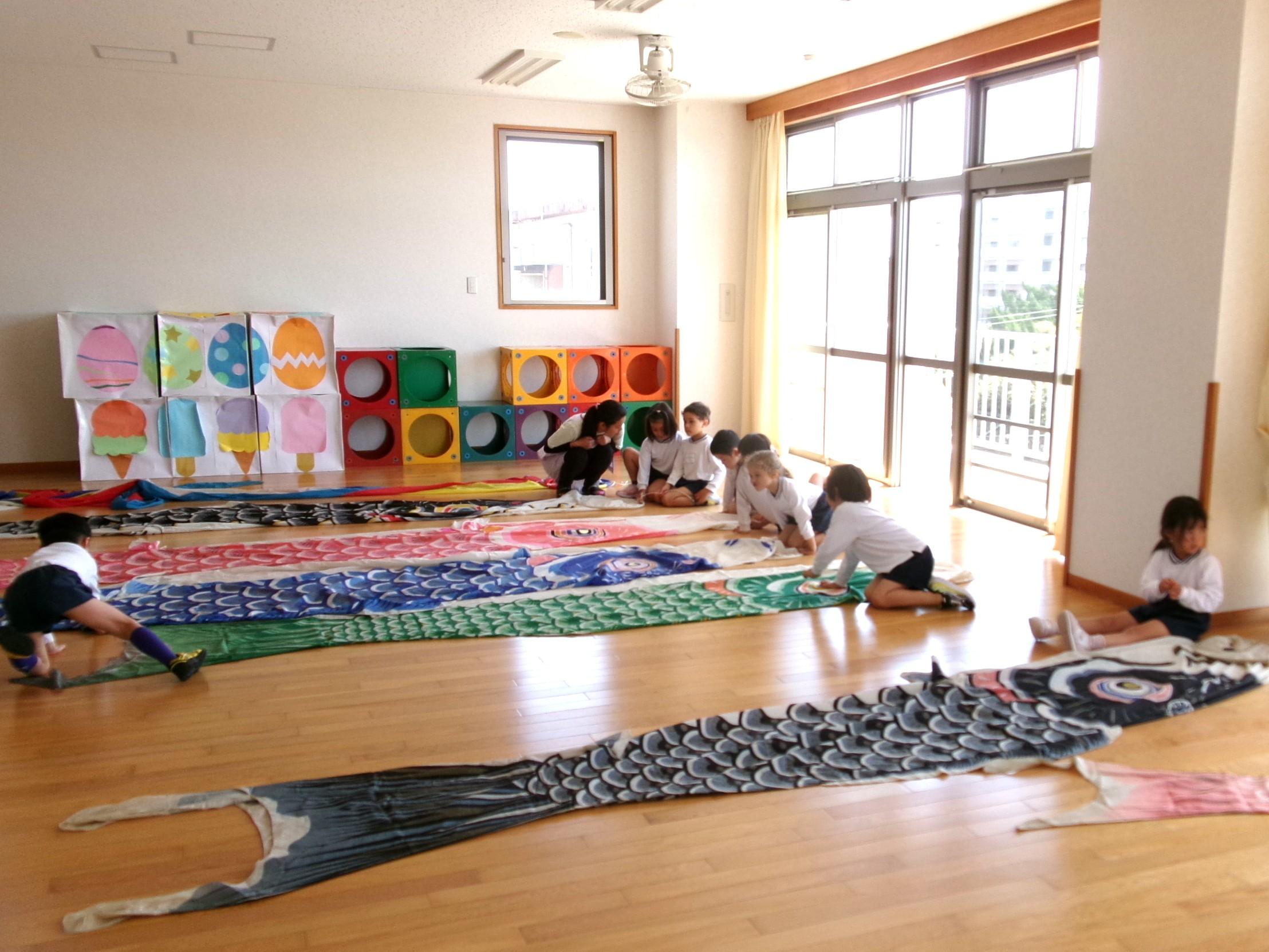 こいのぼりをあげたよ🎏