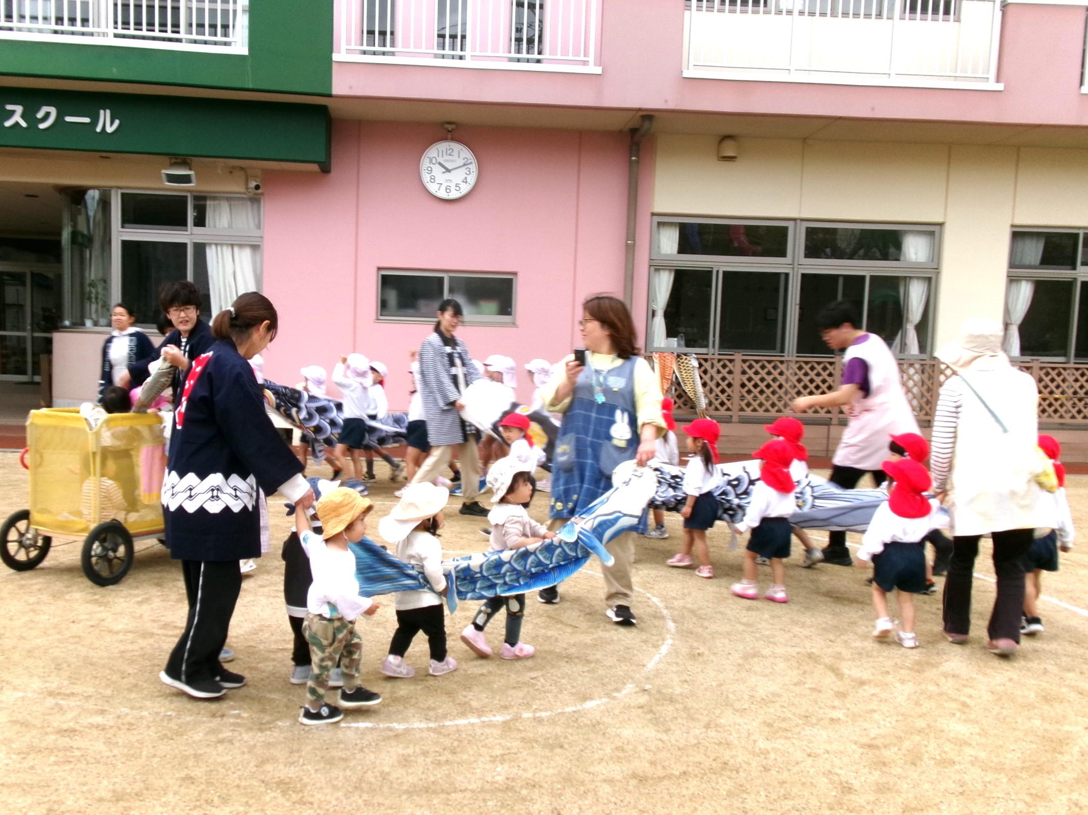 お祭りごっこをしたよ🎏